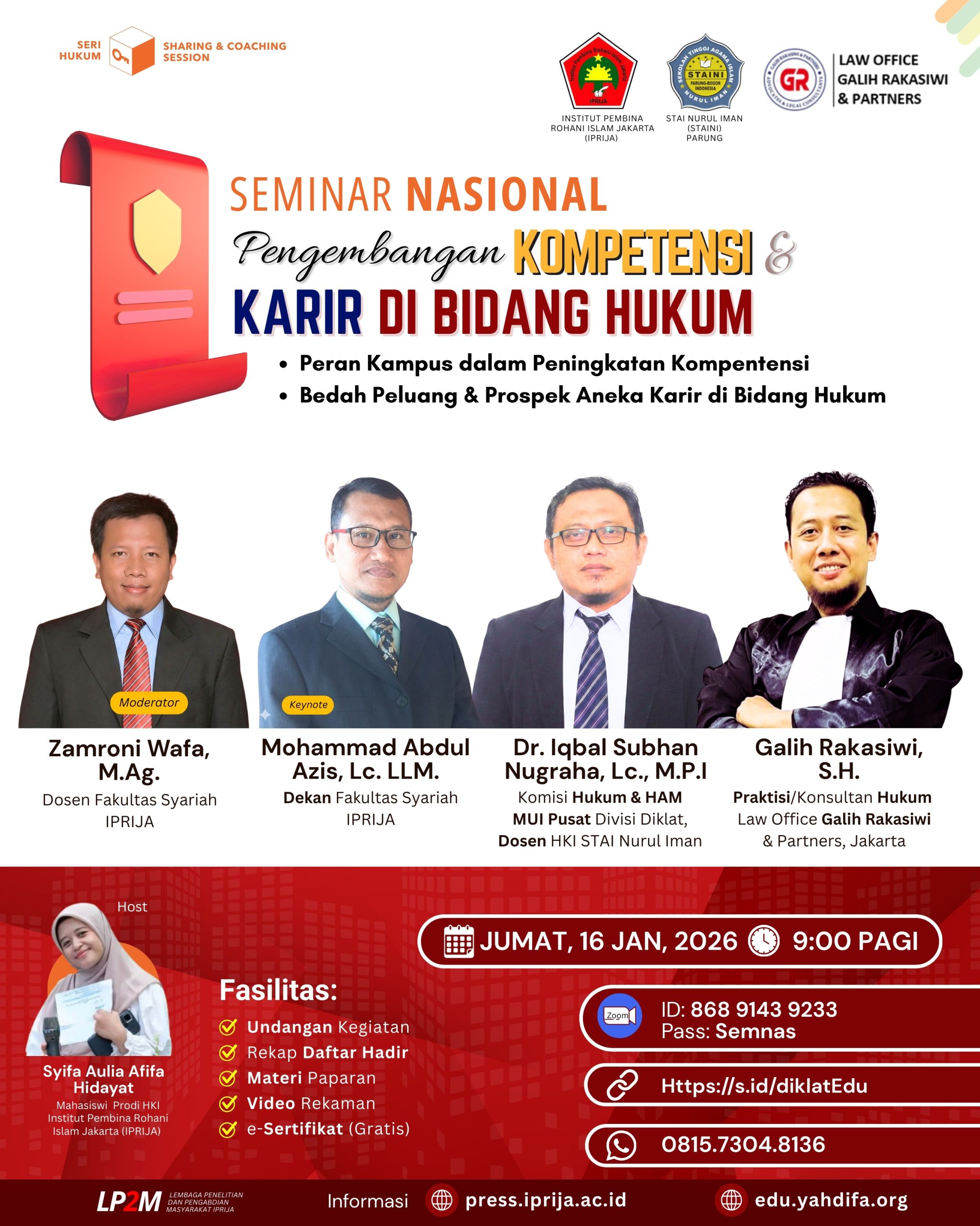 [Seminar Nasional HKI] Pengembangan Kompetensi dan Karir di Bidang Hukum